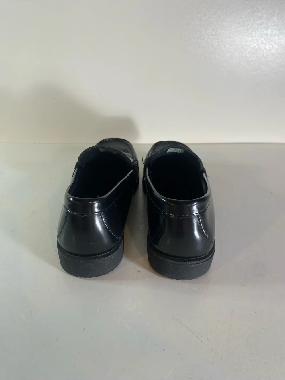 Sperry Top Sider Boys Colton Black Leather Original Penny Loafers Size